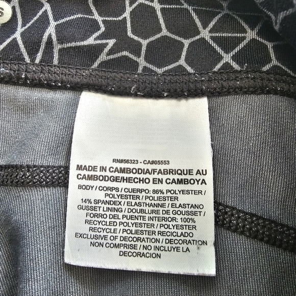 NIKE running cropped leggings size small geometric pattern drawstring tie - Picture 9 of 12